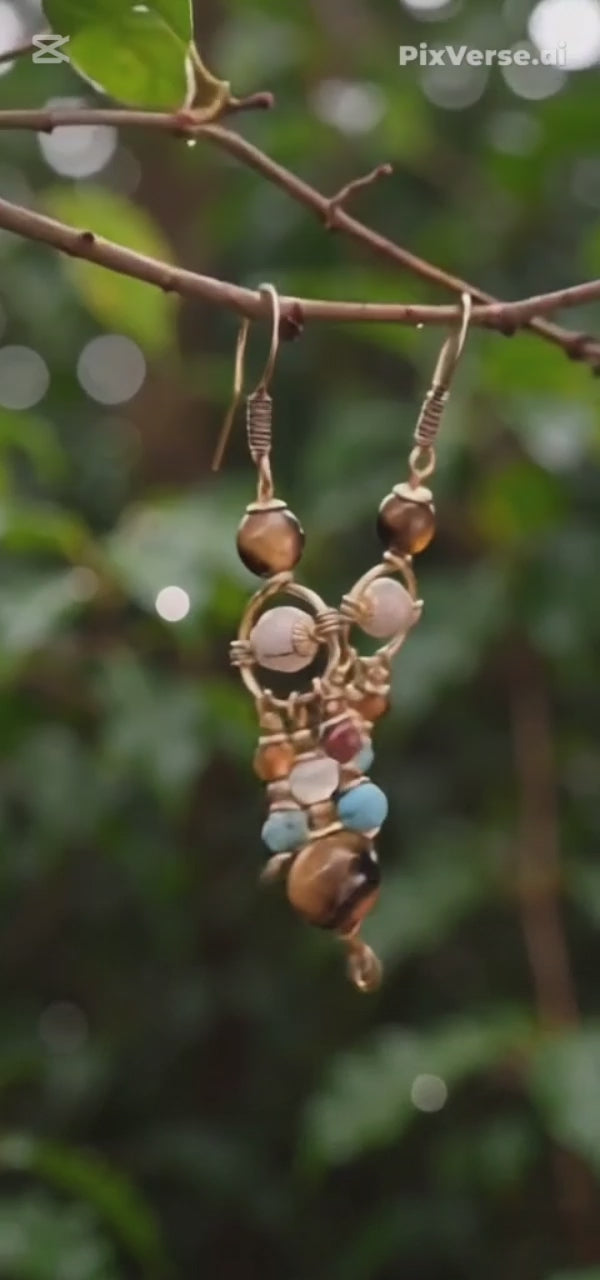 Pendientes únicos de minerales