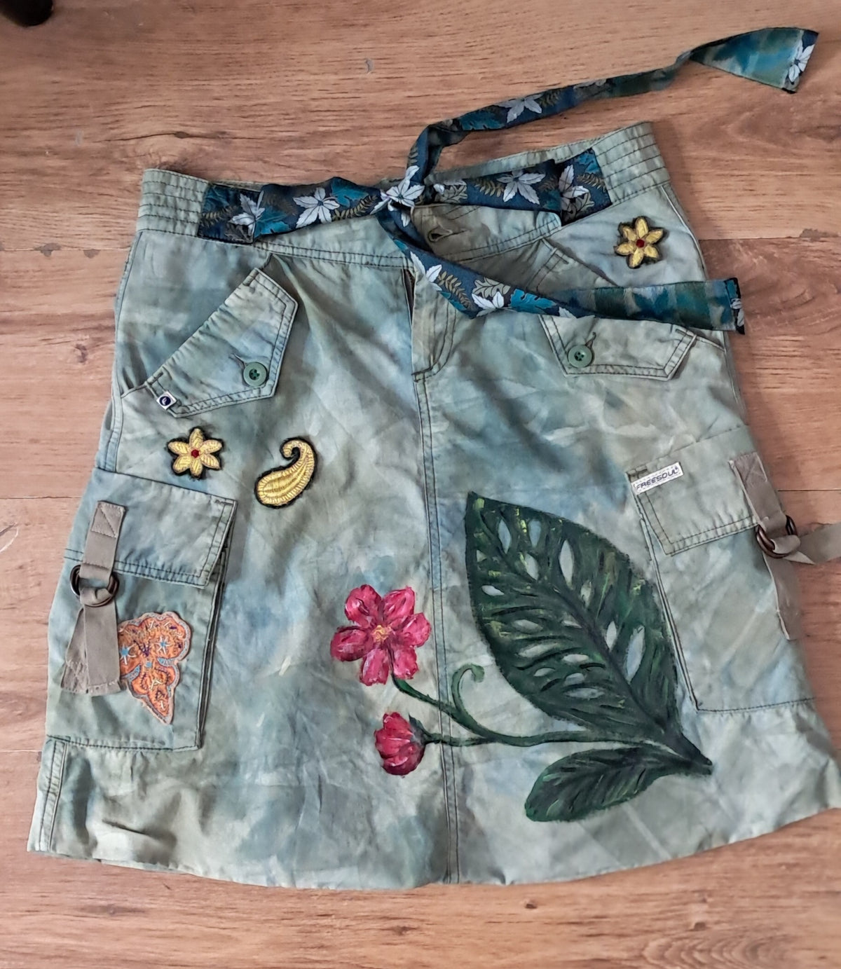 Falda camuflaje customizada