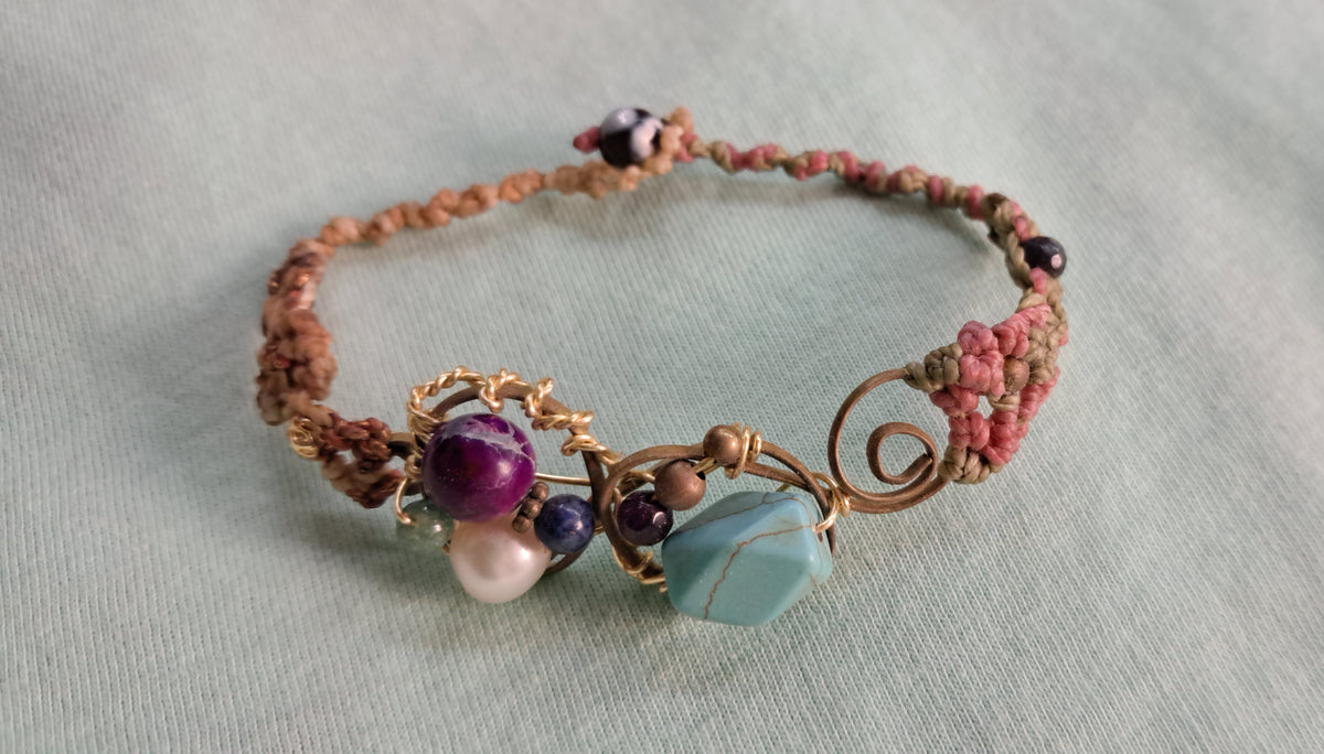 Pulsera turquesa reconstituida
