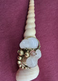 Anillo  artesanal de cuarzo rosa