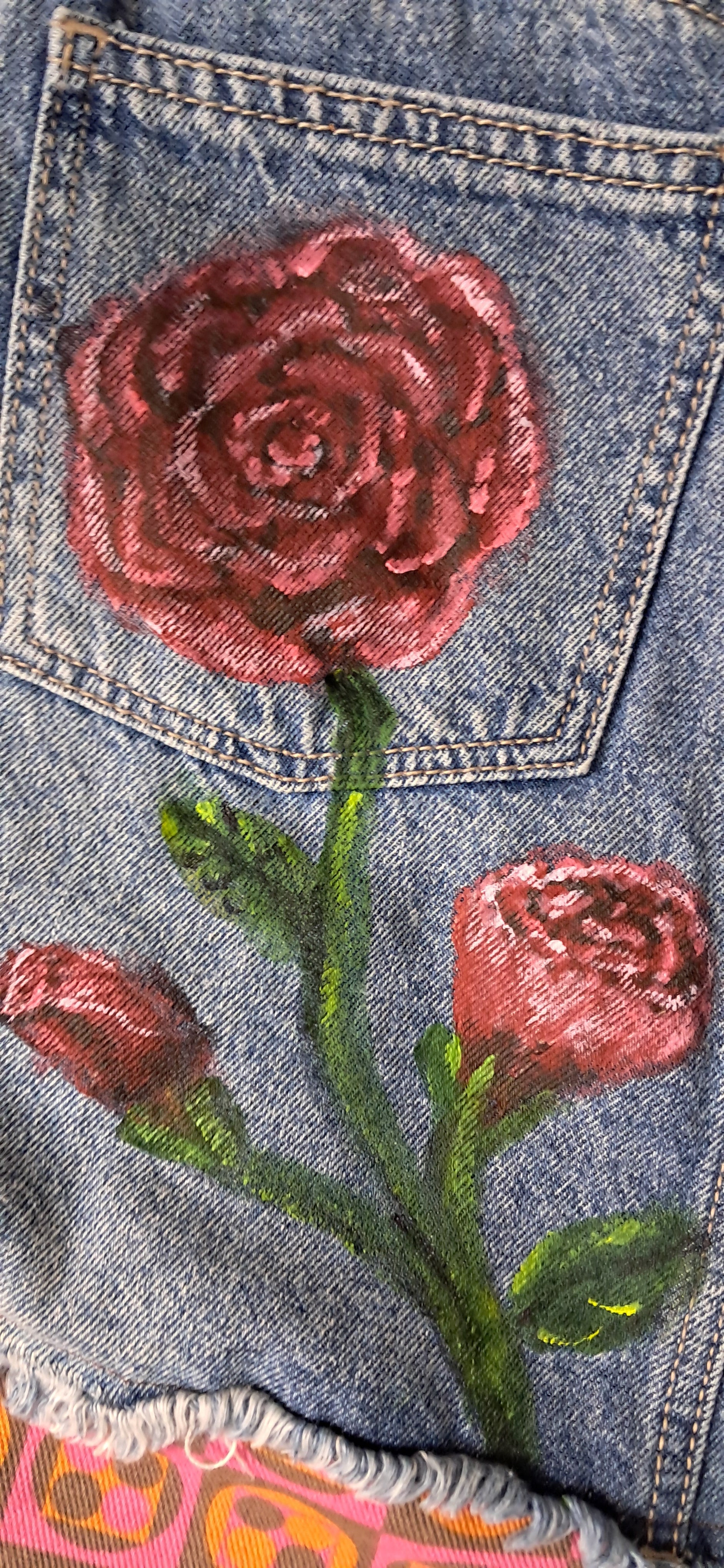 Falda rosas