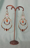 Pendientes hechos a mano con minerales