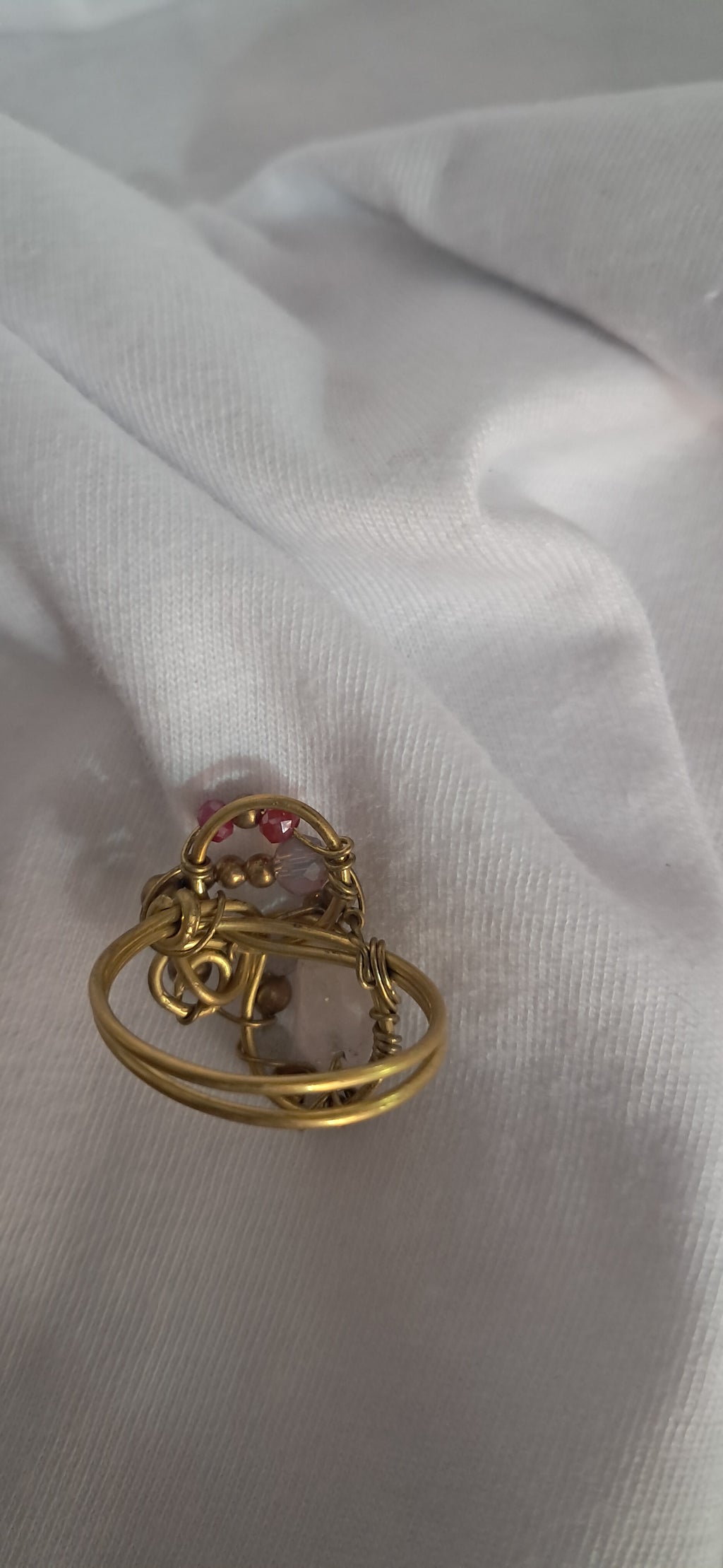 Anillo  cuarzo rosa
