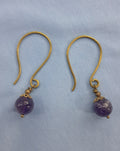 Pendientes  bola amatista