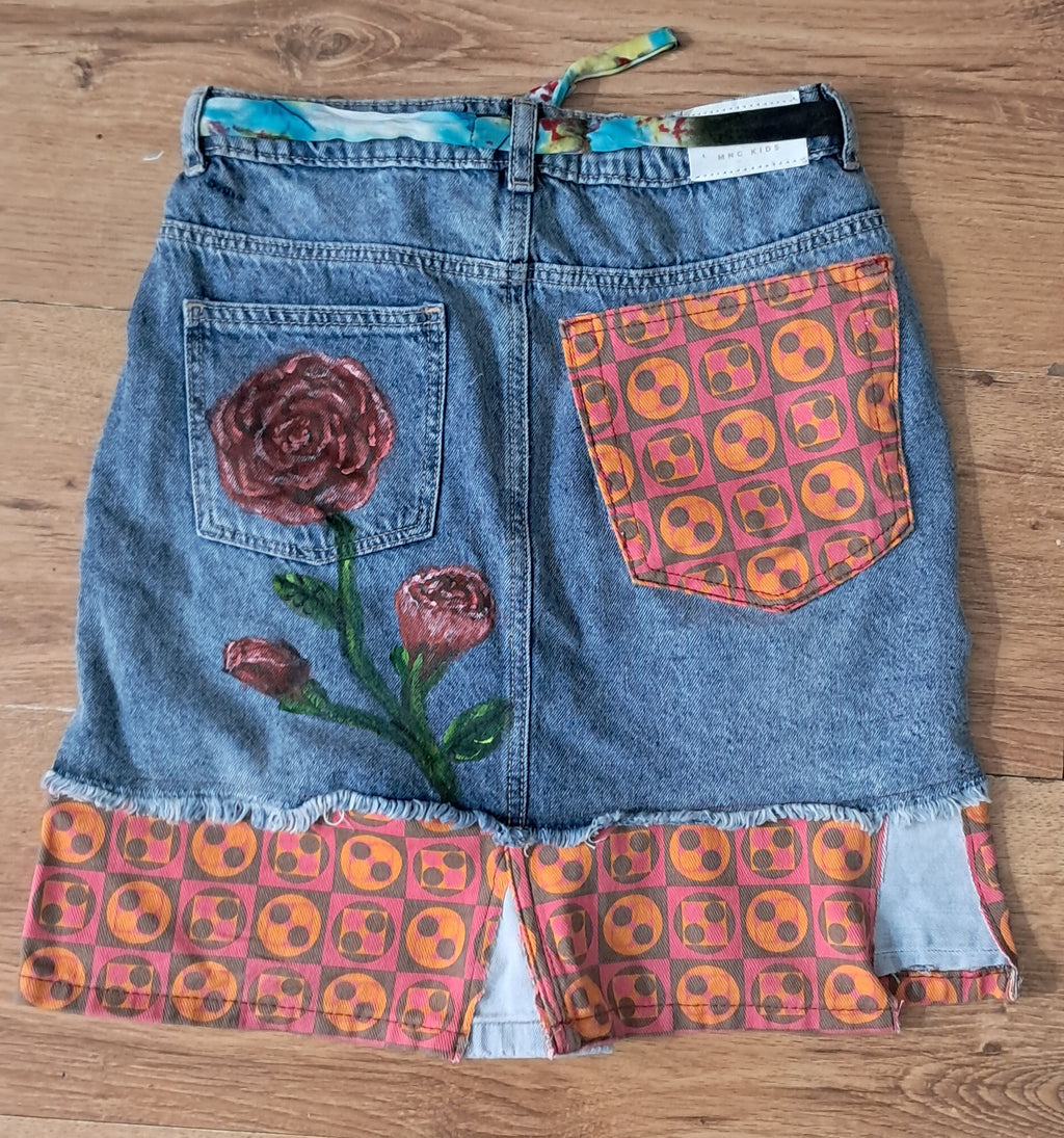 Falda rosas
