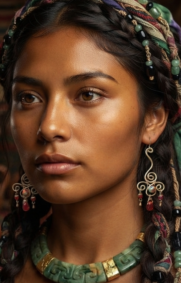 Pendientes estilo azteca