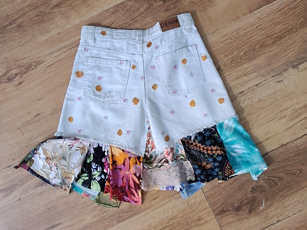 Falda jean customizada