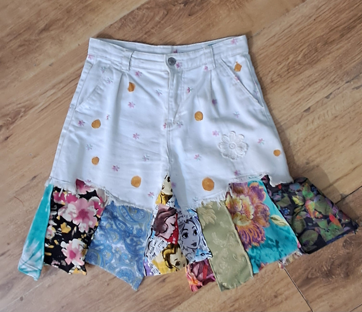 Falda jean customizada
