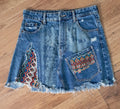 Falda  jean customizada