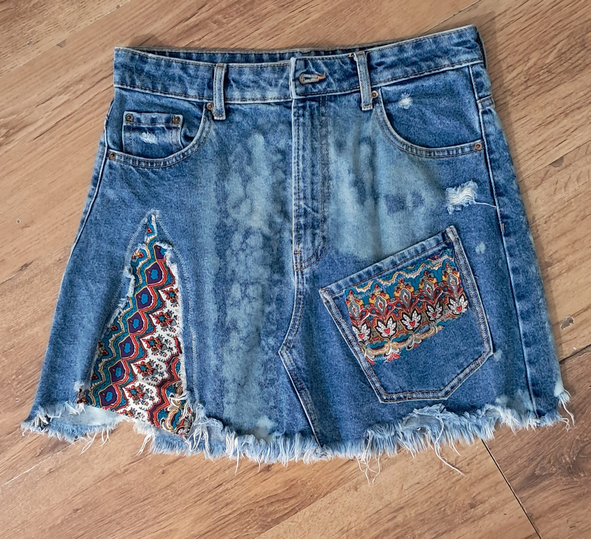 Falda  jean customizada
