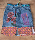 Falda rosas