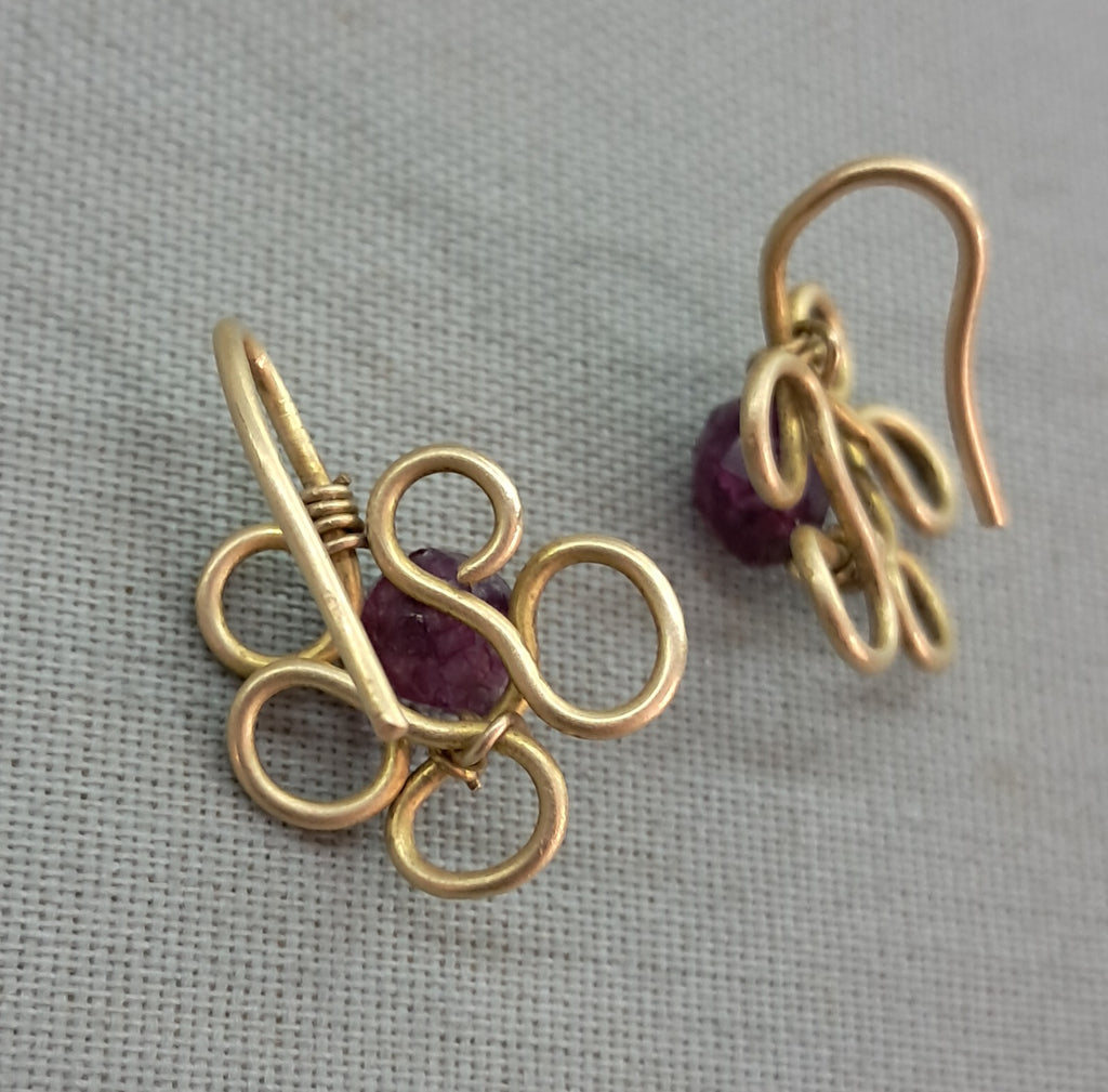 Pendientes flores,   artesanales pequeños
