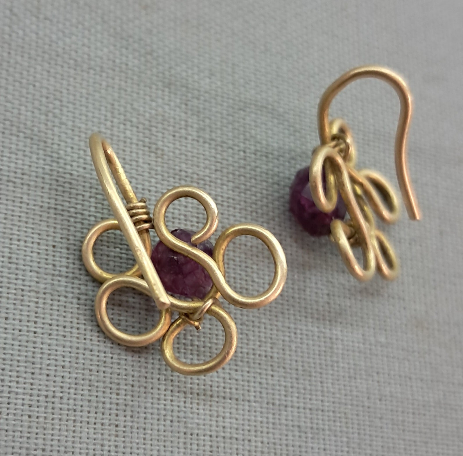 Pendientes flores,   artesanales pequeños