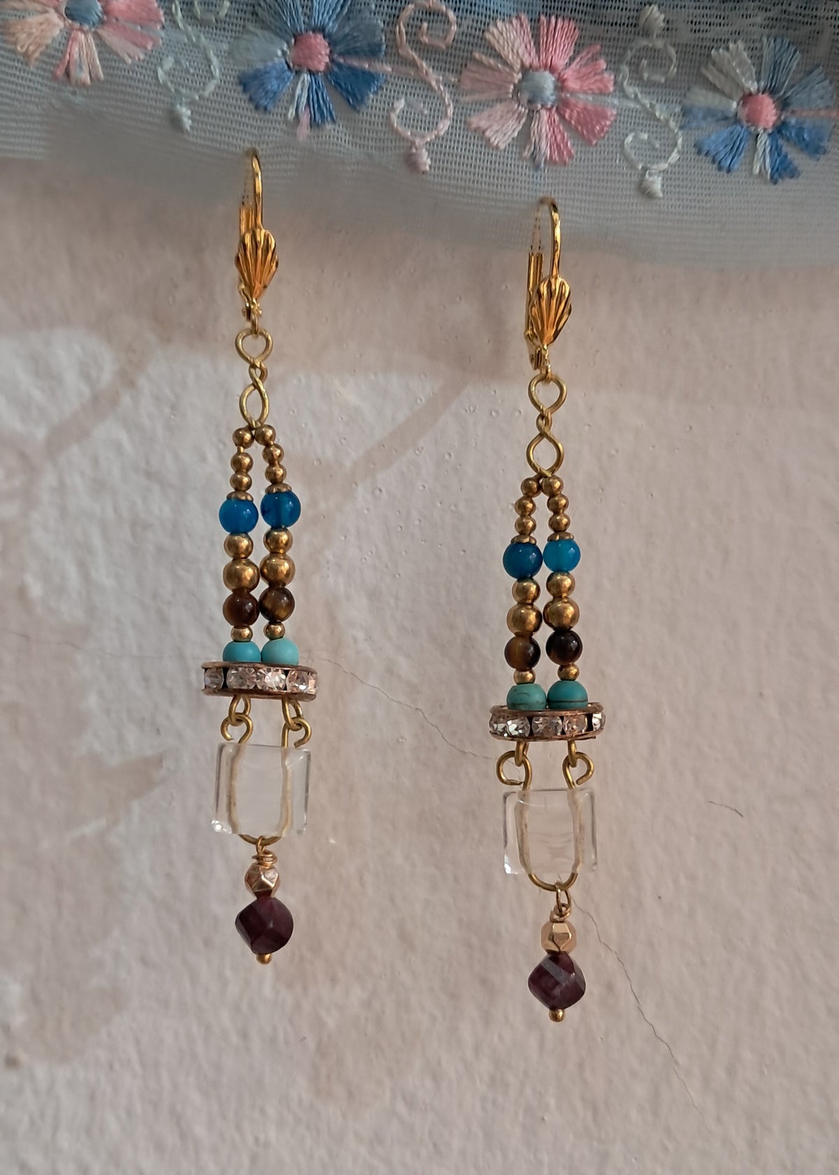 Pendientes artdeco cuarzo