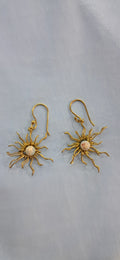 Pendientes sol artesanales