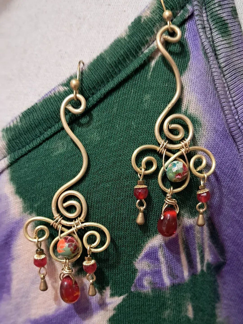Pendientes estilo azteca